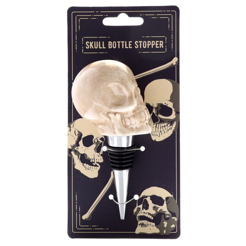 Ceramic Skull Bottle Stopper - Gift Idea image 0