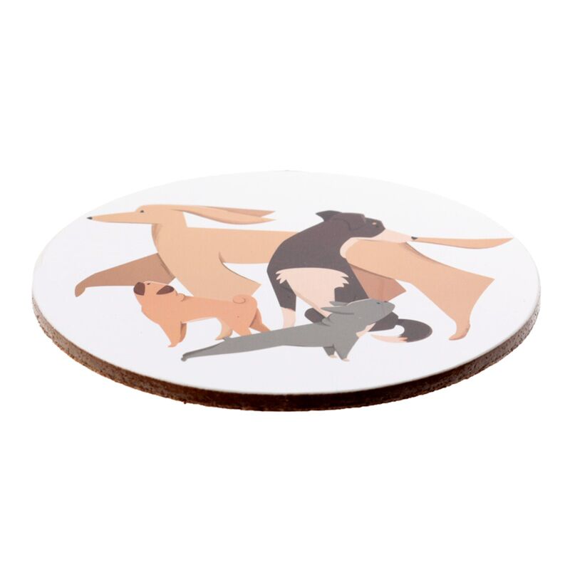 Dog Design Cork coasters set of 4 - Gift Boxed image 2