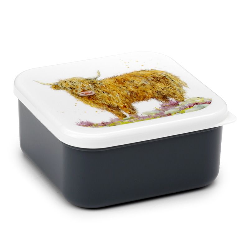 Highland Coo Cow Set of 3 Lunch Box Snack Storage M/L/XL - Lunchbox with Multi C image 3