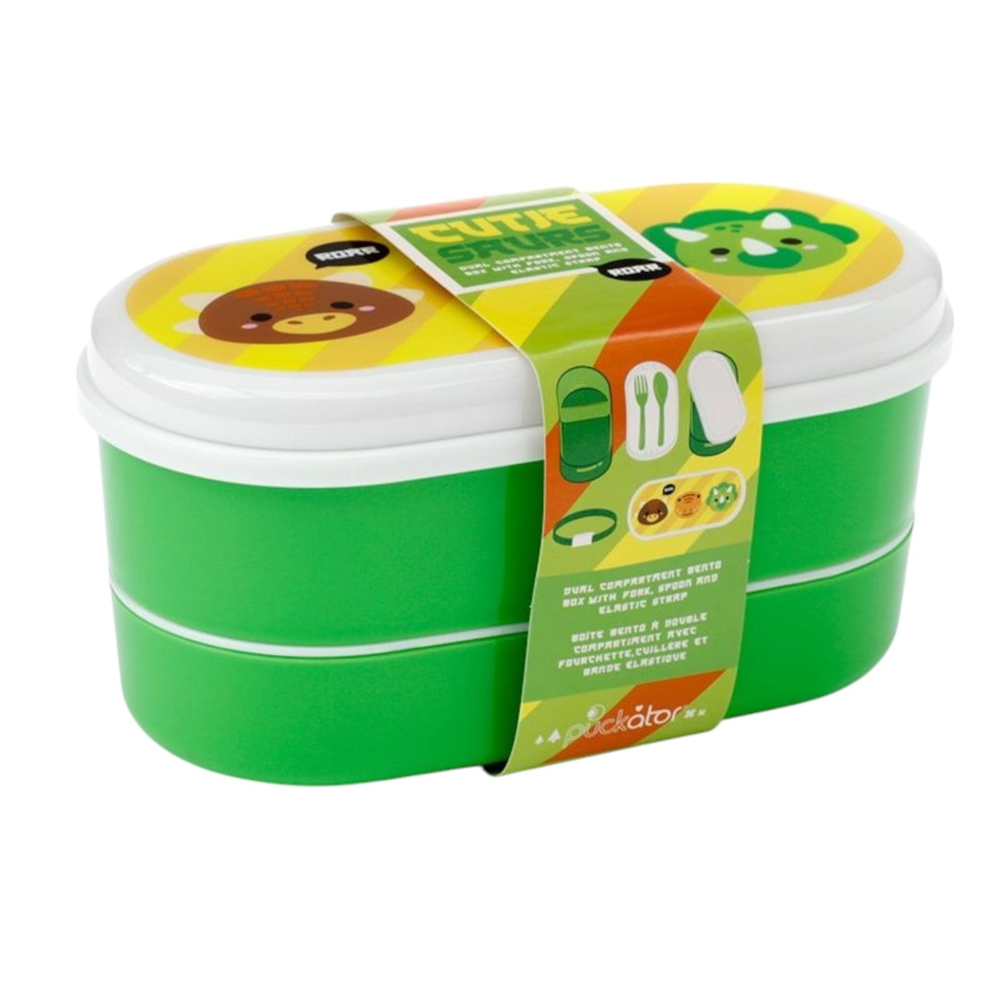 Kids Bento Lunch Box with Fork & Spoon – Adoramals Dinosaur LBOX59