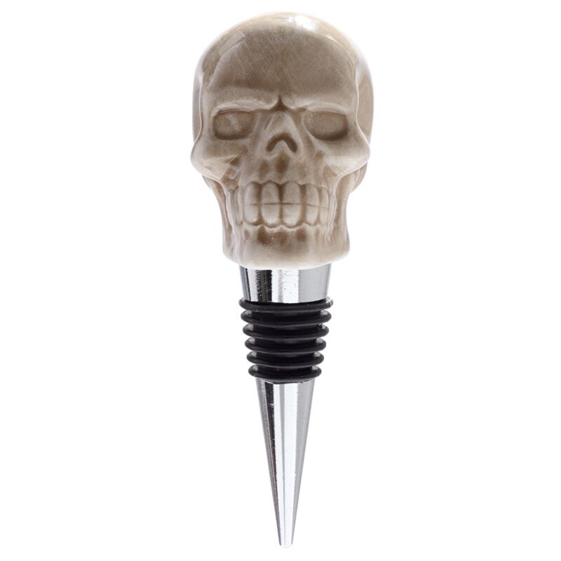 Ceramic Skull Bottle Stopper - Gift Idea image 1