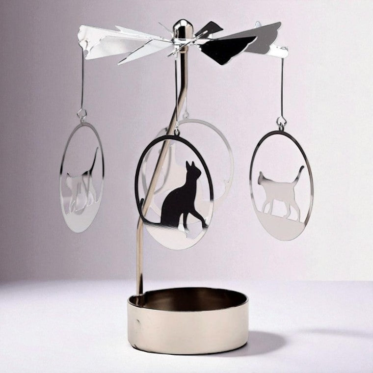 Rotary Carousel Spinning Tea Light Candle Holder - Gift Idea image 0