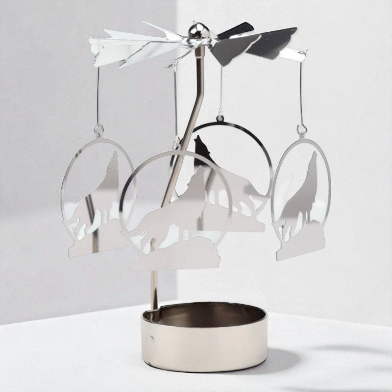 Rotary Carousel Spinning Tea Light Candle Holder - Gift Idea image 2