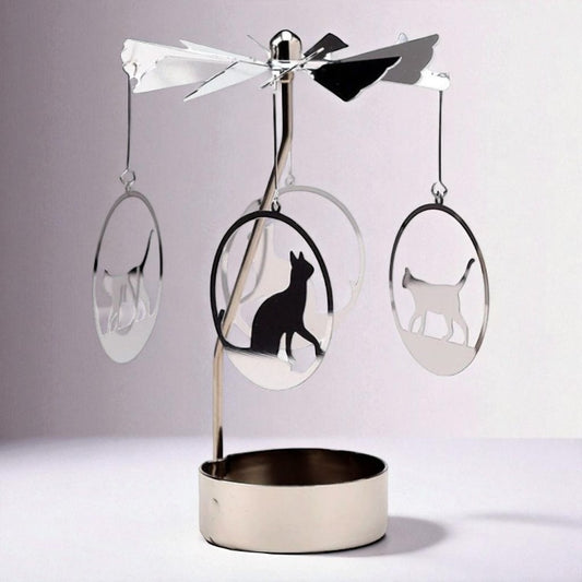 Rotary Carousel Spinning Tea Light Candle Holder - Gift Idea image 0